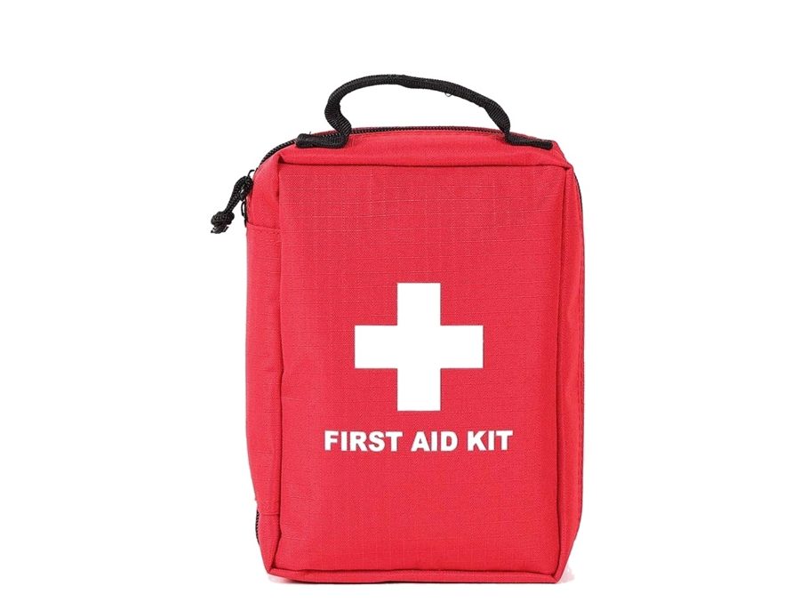 Red first aid response kit
